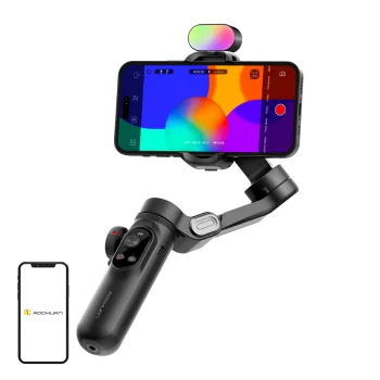 Aochuan Smart X Pro 3 asu stabilizators ar RGB apgaismojumu melns