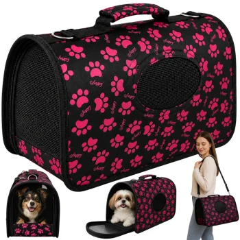 XL Transportēšanas soma suņiem un kaķiem, 51.5x28.5x21 cm, melna