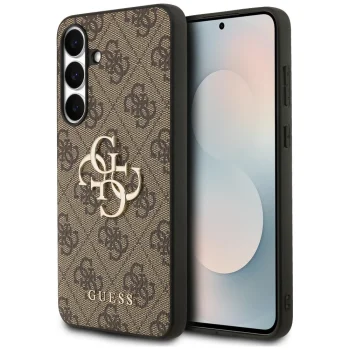 Guess Samsung Galaxy S25 FE vāciņš Big 4G Classic Logo, brūns