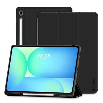Tech-Protect SmartCase Pen atverams vāciņš Samsung Galaxy Tab S10 FE+ 13.1, melns