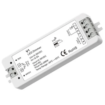 LED Kontrolieris V1 5-36V 8A Push-Dim Vienkrāsas Lentēm