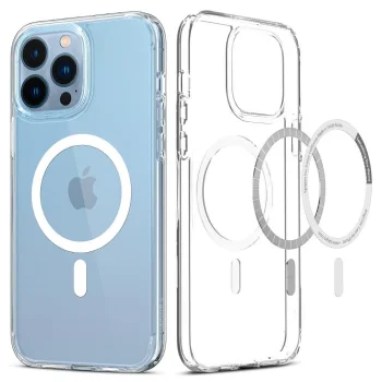 Spigen iPhone 13 Pro Max vāciņš Ultra Hybrid MagSafe, balts / caurspīdīgs