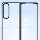 Vāciņš telefonam Samsung Galaxy Z Fold 4 Plating Case ar metālisku rāmi, zils
