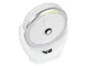 Bezvadu galda ventilators ar LED gaismu un akumulatoru, balts/sudraba