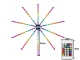 Dekoratīvā LED lampa Salūts RGB, vadība ar lietotni un pulti, USB