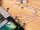 3-in-1 USB kabelis tālrunim (Lightning, Micro USB, Type-C), 1.2m, sudrabains