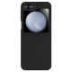 Samsung Galaxy Z Flip 5 ( SM-F731B/DS ) KALEBOL Solid Color Liquid Silicone+PC Case Cover, Black | Telefona Vāciņš...