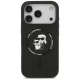 Karl Lagerfeld Silicone Karl&Choupette Ring MagSafe vāciņš iPhone 18 Pro Max / 17 Pro Max, melns