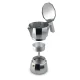 Espresso Itālijas Kafijas Kanna geizera tipa 150ml, Sudraba| Moka Pot Coffee Maker 3 Cup