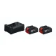 Bosch 2x GBA 18V 5.0Ah un lādētāja sākuma komplekts