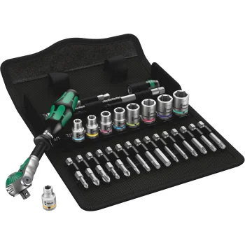Sprūdrata komplekts Wera 8100 SA 9 Zyklop Speed, 1/4", collu, 28 daļas