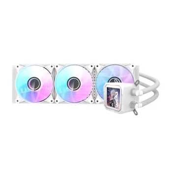 Darkflash DV360S procesora šķidruma dzesētājs 360mm LCD ARGB, balts