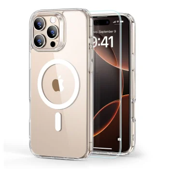 ESR Classic Hybrid HaloLock vāciņš un stikls iPhone 16 Pro Max, caurspīdīgs