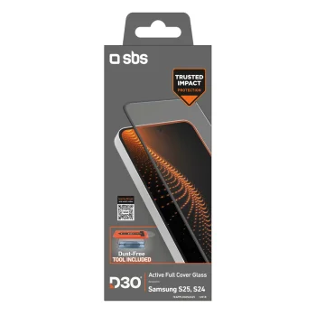 SBS aizsargstikls ar D3O tehnoloģiju un aplikatoru Samsung Galaxy S24 / S25
