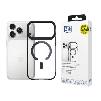 Telefona vāciņš 3mk Satin Armor MagCase iPhone 17 Pro, caurspīdīgi melns