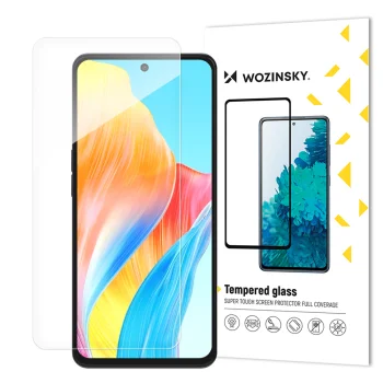 Wozinsky rūdīts aizsargstikls tālrunim Oppo A98 5G, 9H, caurspīdīgs