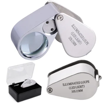 Saliekama juvelieru kabatas lapa 30x 21mm ar 2 LED