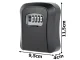Atslēgu Metāla Seifs Skapītis ar Šifra Kodu 11,5 x 9,5 x 4cm | Metal Safe Locker for Keys with Cipher Code
