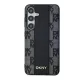 DKNY Samsung Galaxy S24 vāciņš Leather Checkered Mono Pattern MagSafe, melns