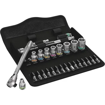 Muciņu un sprūdrata komplekts Wera 8100 SA 8 Zyklop Metal, 1/4", 28 gab.