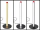 LED stāvlampa 50 cm, 3 gaismas krāsas, aptumšojama, melna