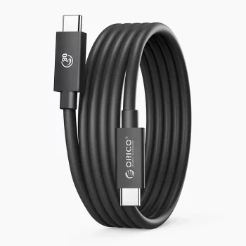 Orico USB4 kabelis USB-C uz USB-C 1 m 80 Gbps 240W Thunderbolt 5, melns