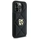 DKNY Quilted Stack Logo iPhone 14 Pro Max vāciņš, melns