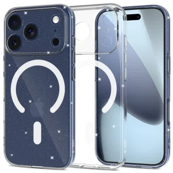 Tech-Protect iPhone 17 Pro vāciņš FlexAir MagSafe, caurspīdīgs ar spīdumiem