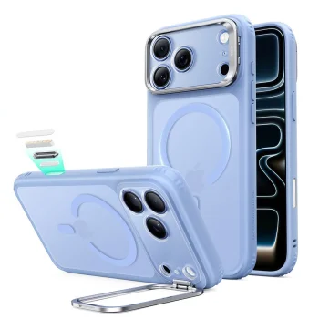ESR Classic Hybrid Kickstand MagSafe vāciņš iPhone 18 Pro Max / 17 Pro Max, gaiši zils