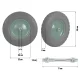 Humberg 4884 bezkameru ķerras ritenis 4.00-8, melns/zaļš