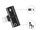 Lightning 2-in-1 adapteris un sadalītājs iPad / iPhone, melns
