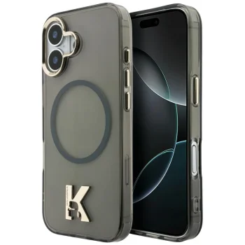 Karl Lagerfeld IML K Head Logo MagSafe vāciņš iPhone 17, melns