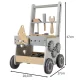 Kruzzel 00024758 koka instrumentu galds bērniem 3-in-1 (balts/pelēks/brūns)