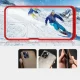 Vāciņš Xiaomi Redmi 10 Hybrid Armor Clear 3 in 1, sarkans