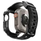 Spigen Apple Watch Ultra (49mm) siksniņa ar aizsargkorpusu Rugged Armor Pro, melna