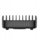 USB uzlādes stacija Orico DUK-10P-V1, 10x USB-A, 120W, melna