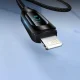 Wozinsky WUALC2 USB-A uz Lightning kabelis ar LED displeju, 2.4A, 2m, Melns