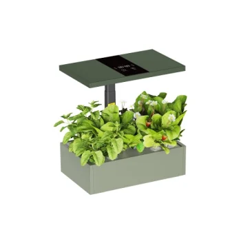 Automatizēta hidroponikas audzēšanas sistēma ar LED lampu, 20 vietām, zaļa