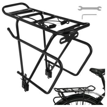 Universāls alumīnija velosipēda bagāžnieks 25kg Trizand 38x13.5x35cm