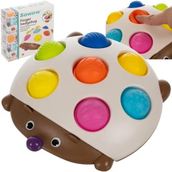 Sensorā rotaļlieta bērniem Pop It ezītis, Montessori, daudzkrāsains