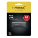 USB zibatmiņa Intenso Alu Line 64 GB, USB 2.0, antracīta