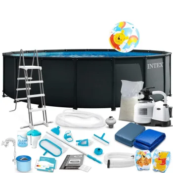 Karkasa baseins Intex 26330, 549 x 132 cm ar smilšu sūkni un piederumu komplektu