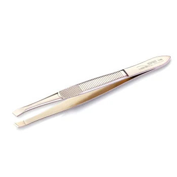 Nghia Export T-09 slīpā kosmētiskā pincete, sudraba