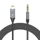 Audio kabelis Tech-Protect UltraBoost Lightning uz 3.5 mm Jack 1 m, melns