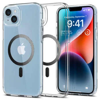 Spigen Ultra Hybrid Mag vāciņš iPhone 14 Plus ar MagSafe, Clear Gray