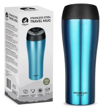Termokrūze Mountain Goat TRAVEL 380 ml, zila
