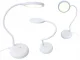 Elastīga LED galda lampa ar skārienvadību un USB-C, balta