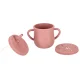 Silikona bērnu trauku komplekts 9 elementi, tumši rozā | Set of silicone children\'s dishes 9 elements