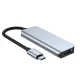 USB-C centrmezgls Tech-Protect V2 4in1 (HDMI, USB 3.0, USB 2.0, USB-C), pelēks