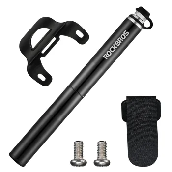 Velosipēda pumpis Rockbros JG-PB-004 ar manometru, 160 PSI, melns